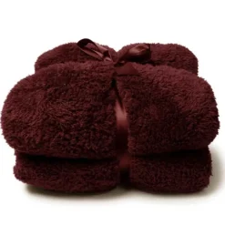 Unique Living - Teddy plaid 150x200cm bloodstone