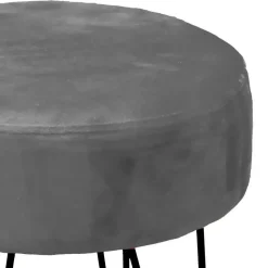 Unique Living Kruk Davy - velvet - grijs - metaal/stof - 35x40 cm