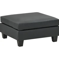 UNSTAD - Hocker - Zwart - Kunstleer