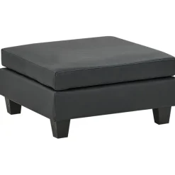 UNSTAD - Hocker - Zwart - Kunstleer