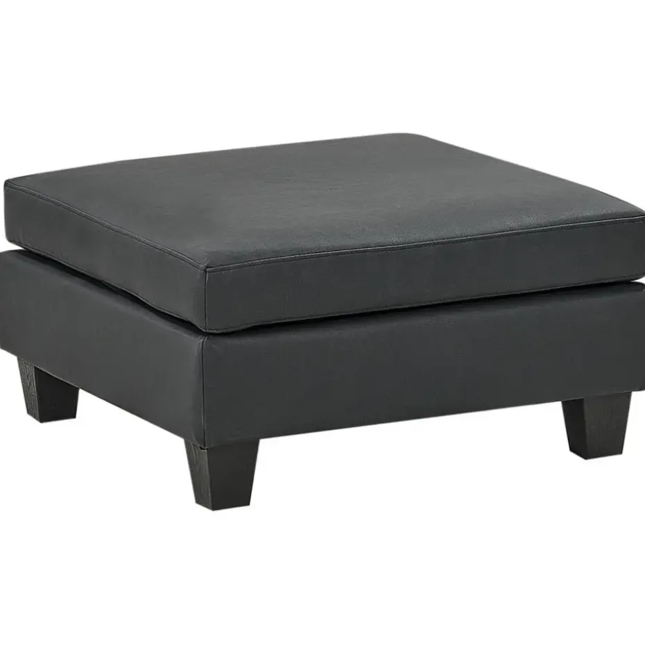 UNSTAD - Hocker - Zwart - Kunstleer