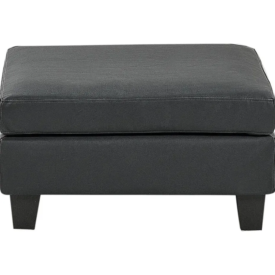 UNSTAD - Hocker - Zwart - Kunstleer