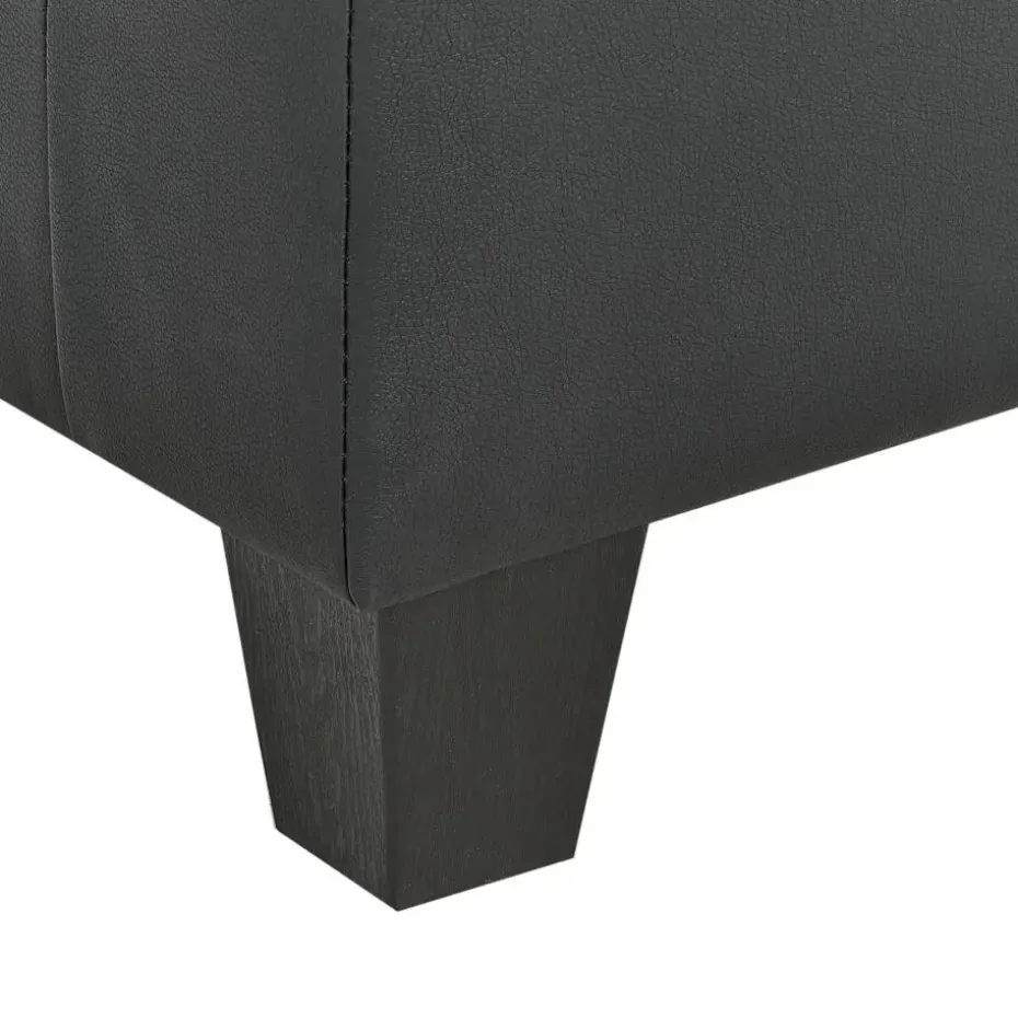 UNSTAD - Hocker - Zwart - Kunstleer