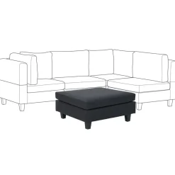 UNSTAD - Hocker - Zwart - Polyester