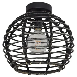 Urban Interiors - Plafondlamp - Bamboe Zwart - Ø30