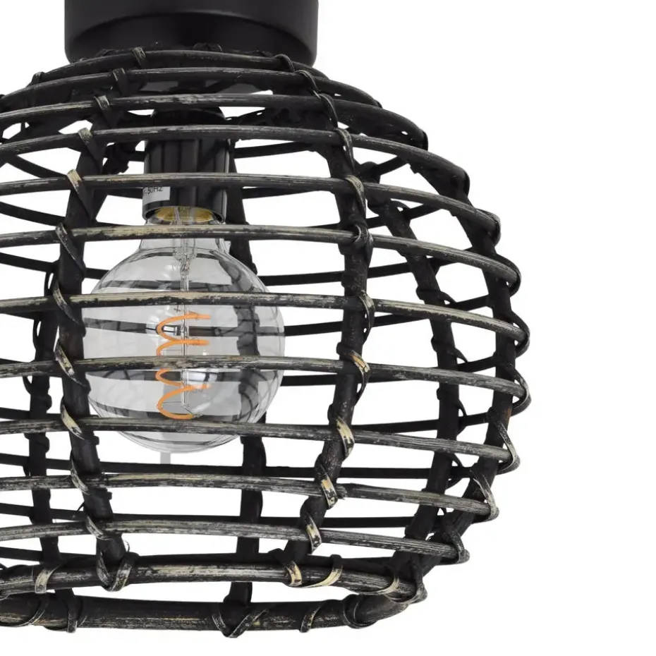 Urban Interiors - Plafondlamp - Bamboe Zwart - Ø30