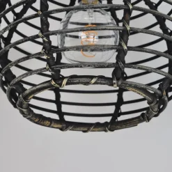 Urban Interiors - Plafondlamp - Bamboe Zwart - Ø30