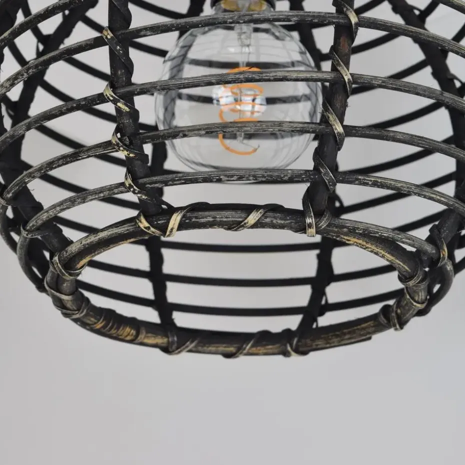 Urban Interiors - Plafondlamp - Bamboe Zwart - Ø30