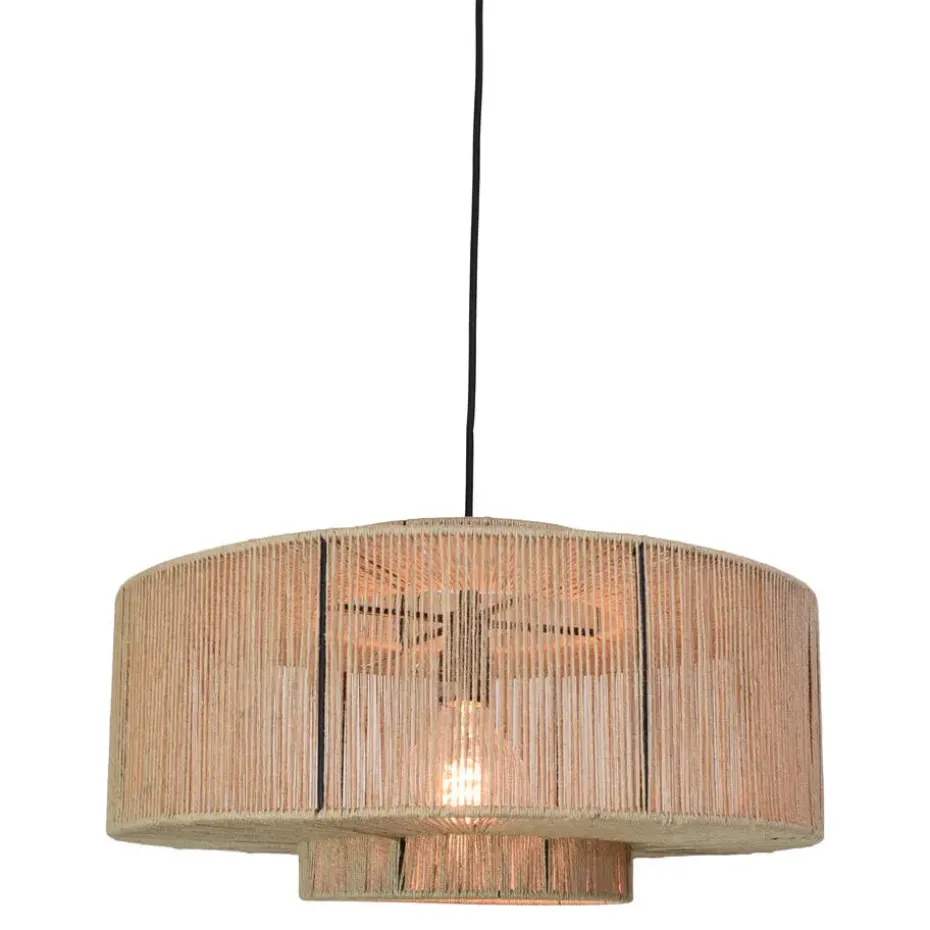 Urban Interiors Hanglamp Drum Ø50x 25cm. jute