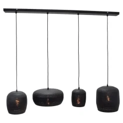 Urban Interiors Hanglamp Fez - 4 lichts - L 120 cm - zwart
