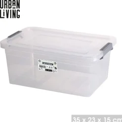 Urban Living Opberg box - 8,5L - 35 x 23 x 15cm - deksel en clips