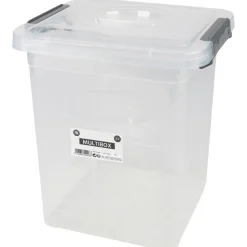 Urban Living Opberg box - 11 ltr - 27 x 25x27cm - deksel en clips
