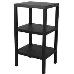 Urban Living Opbergrek - zwart - kunststof - 39 x 33 x 72 cm