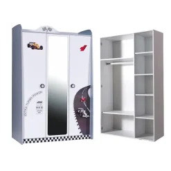 V Power kledingkast auto Wit