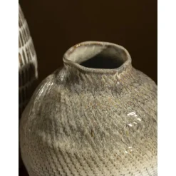 Vaas Bloesem - bruin keramiek - 30,5xØ26 cm