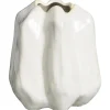 Vaas Fleurie - off-white - stoneware - 16,5x14,5x16,2 cm