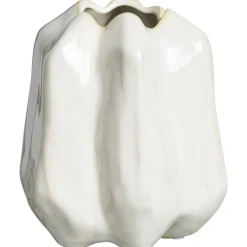 Vaas Fleurie - off-white - stoneware - 16,5x14,5x16,2 cm