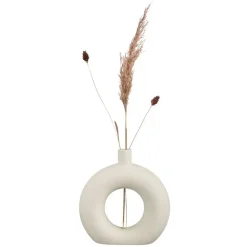 Vaas Lotus - off-white - keramiek - 22x20x6 cm