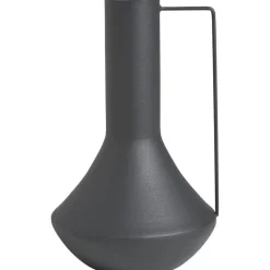 Vaas Maan zwart metaal - 35,2x21,8x7,2 cm