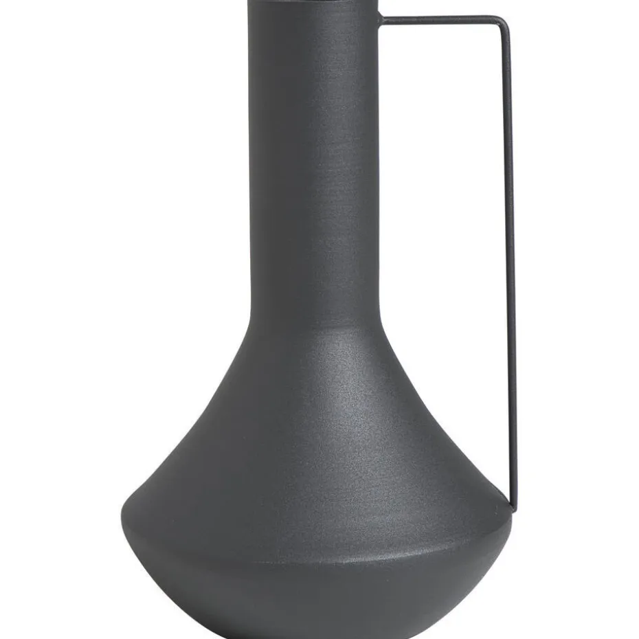 Vaas Maan zwart metaal - 35,2x21,8x7,2 cm