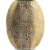 Vaas Riv - goudkleur - metaal - ovaal - 35x28x8,5 cm