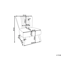 VAASA - Fauteuil - Zwart - Fluweel