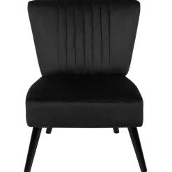 VAASA - Fauteuil - Zwart - Fluweel