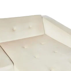 VADSO - Hoekslaapbank - Lichtbeige - Linkszijdig - Fluweel