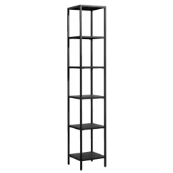 Vakkenkast Isabelle - zwart - 202x36,5x36,5 cm