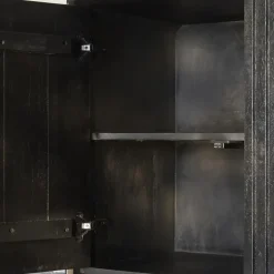 Vakkenkast Zwart Hout - 135x45x200cm - Madison XL