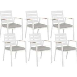 VALCANETTO/TAVIANO - Tuinset voor 6 - Grijs - Aluminium