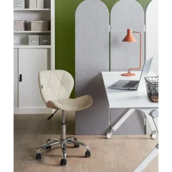 VALETTA - Bureaustoel - Beige - Kunstleer