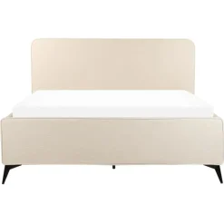 VALOGNES - Tweepersoonsbed - Beige - 160 x 200 cm - Corduroy