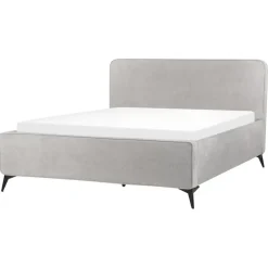 VALOGNES - Tweepersoonsbed - Lichtgrijs - 160 x 200 cm - Corduroy