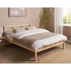 VANNES - Bed - Lichthout - 140 x 200 cm - Dennenhout