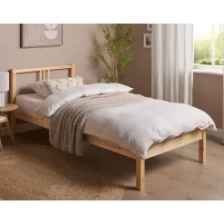 VANNES - Bed - Lichthout - 90 x 200 cm - Dennenhout