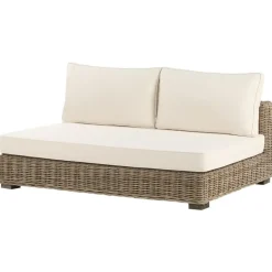 VARALLO - Loungeset 4-zits - Gebroken wit - Rechtszijdig - Rotan