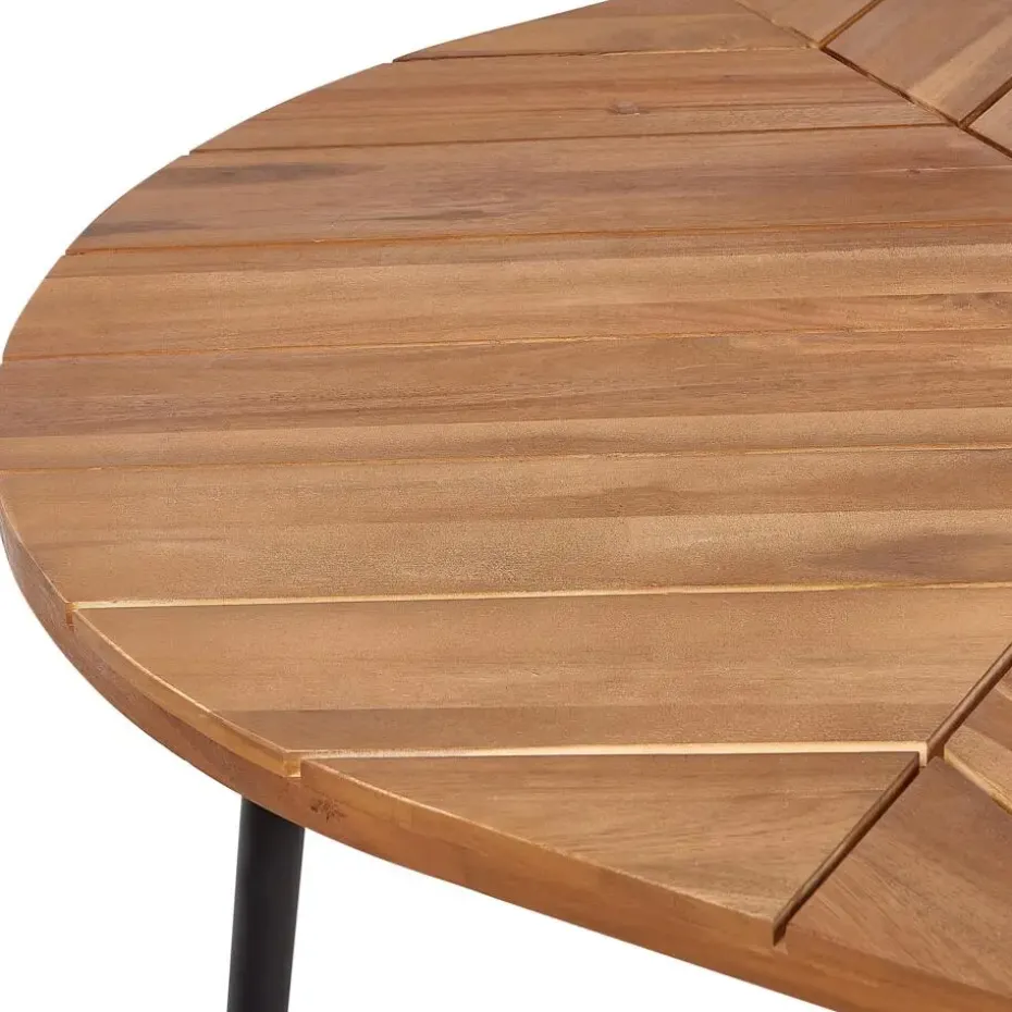 VARENNA - Tuintafel - Lichtbruin - 110 cm - Acaciahout