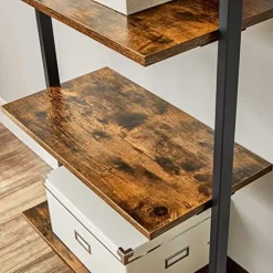 VASAGLE Industriele Ladderplank 6 Etages, Wandplank 15 kg Draagvermogen