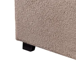 VAUCLUSE - Bed met opbergruimte - Taupe - 140 x 200 cm - Bouclé