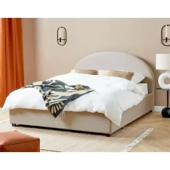 VAUCLUSE - Bed met opbergruimte - Lichtbeige - 160x200 cm - Polyester