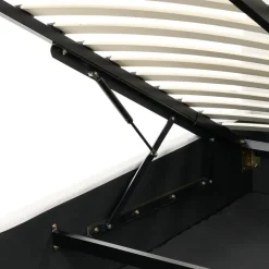 VAUCLUSE - Bed met opbergruimte - Lichtbeige - 160x200 cm - Polyester