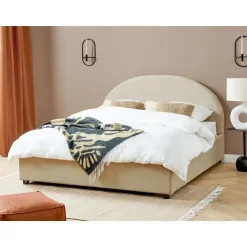 VAUCLUSE - Bed met opbergruimte - Beige - 160x200 cm - Polyester