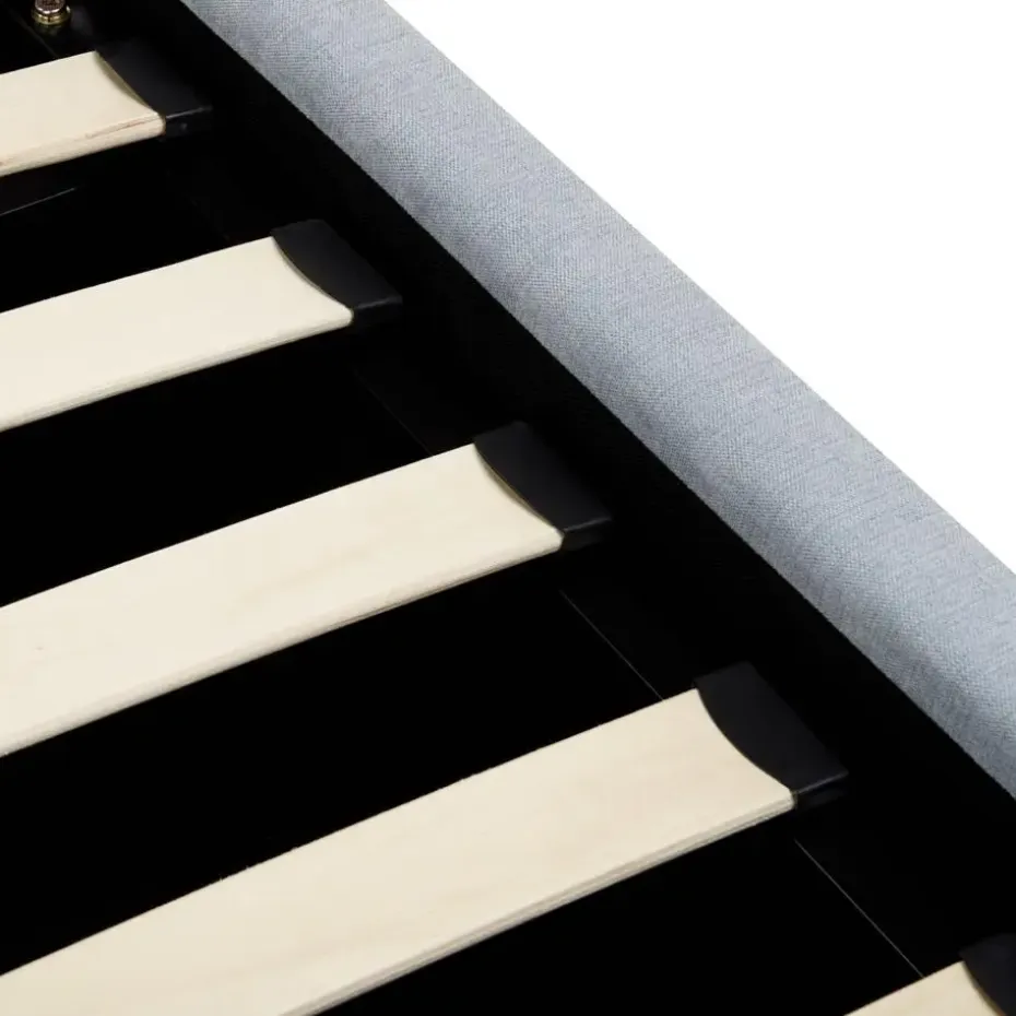 VAUCLUSE - Bed met opbergruimte - Lichtblauw - 140 x 200 cm - Stof