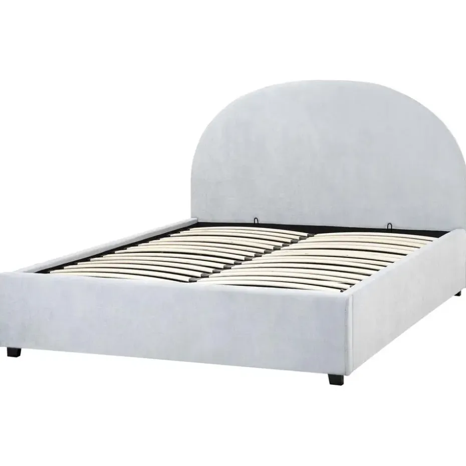 VAUCLUSE - Bed met opbergruimte - Lichtblauw - 140 x 200 cm - Stof