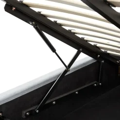 VAUCLUSE - Bed met opbergruimte - Lichtblauw - 140 x 200 cm - Stof