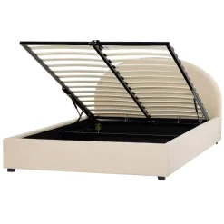 VAUCLUSE - Bed met opbergruimte - Beige - 140 x 200 cm - Polyester