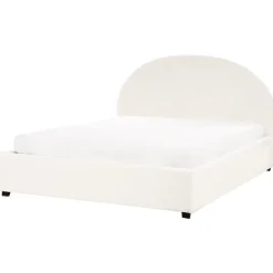 VAUCLUSE - Bed met opbergruimte - Gebroken wit - 160 x 200 cm - Bouclé