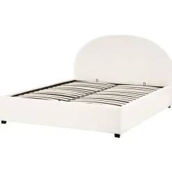 VAUCLUSE - Bed met opbergruimte - Gebroken wit - 160 x 200 cm - Bouclé