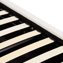 VAUCLUSE - Bed met opbergruimte - Gebroken wit - 140 x 200 cm - Bouclé